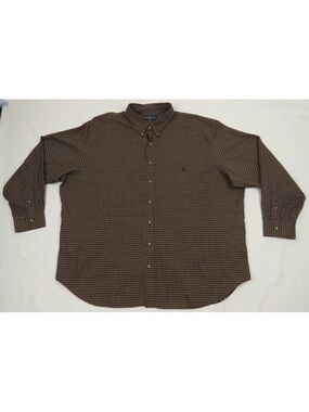 NWOT Ralph Lauren Polo Pony Check Big & Tall Long Sleeve Button Down Shirt 3XB